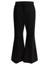 Givenchy Women Black Wool Blend Flared Leg Pant In Black