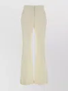 Givenchy Flared Wool Trousers Featuring Belt Loops In Neutral