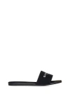 Givenchy Flat Black Slides In Black