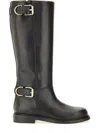 Givenchy Voyou Flat Boots In Leather In Black