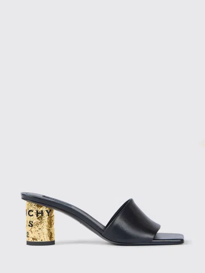 Givenchy 65mm Logo Heel Leather Mule Sandals In Multi