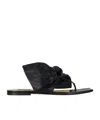 Givenchy Square-toe Flat Sandals In Black