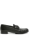 Givenchy Classic Lambskin Loafers With Ruched Detailing In Black