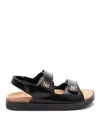 Givenchy Leather Sandals With 4g Buckles In Black