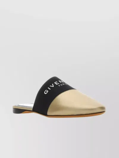 Givenchy Flat Sole Two-tone Mules In Gray