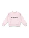 Givenchy Logo-print Cotton Sweatshirt In Rose