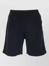 Givenchy Fleece Bermuda Shorts Paris Logo Grosgrain In Blue