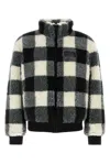 Givenchy Checked Embroidered Pile Jacket For Men In Multi