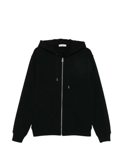 Givenchy Fleece Zip-up Hoodie With Photographic Negative Print In Black