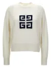 Givenchy White Crewneck Sweater With 4g Logo On The Front In Cashmere Woman In White