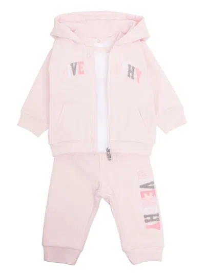 Givenchy Babies' Flocked-logo Tracksuit (set Of Three) In Pink