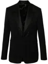 Givenchy Floral-jacquard Single-breasted Blazer In Black