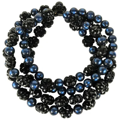 Pre-owned Givenchy Floral Jet Choker, Bunny Mellon In Multi