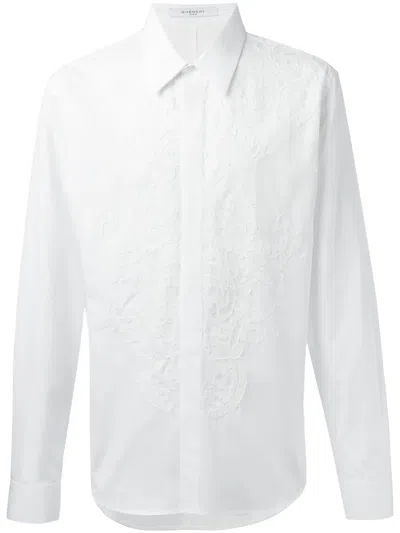 Givenchy Floral Macramé Shirt In White