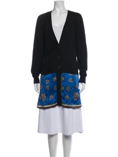 Pre-owned Givenchy Floral Print Coat In Black