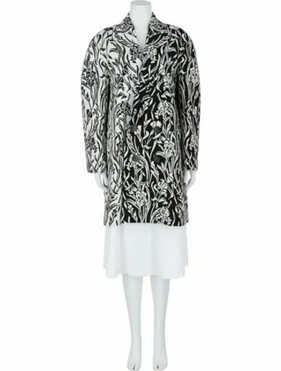 Pre-owned Givenchy Floral Print Coat W/ Tags In Black