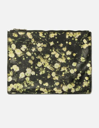 Givenchy Floral Print Coated Canvas Clutch Bag