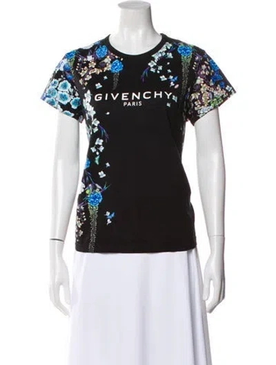 Pre-owned Givenchy Floral Print Crew Neck T-shirt In Multi