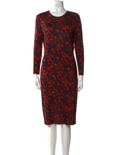 Pre-owned Givenchy Floral Print Knee-length Dress In Multi