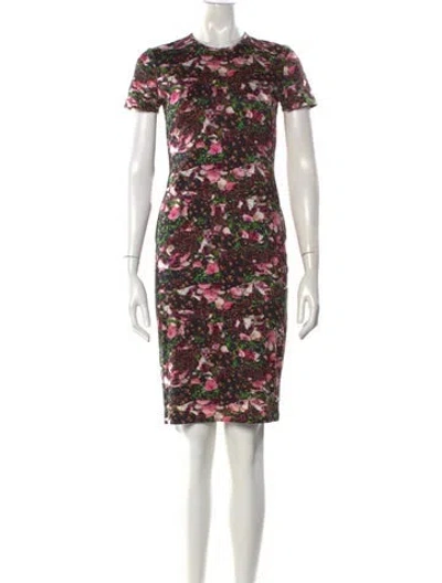 Pre-owned Givenchy Floral Print Knee-length Dress In Pink