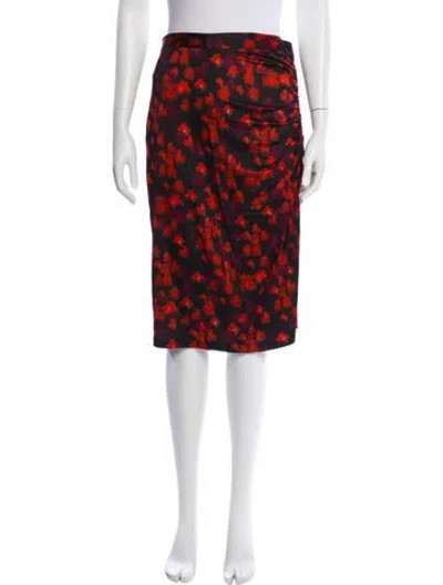 Pre-owned Givenchy Floral Print Knee-length Skirt In Multi