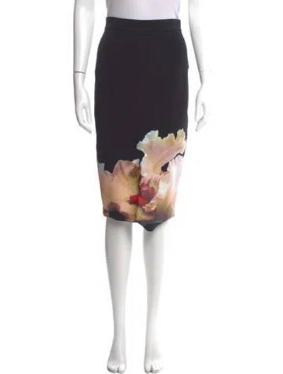 Pre-owned Givenchy Floral Print Knee-length Skirt In Multi