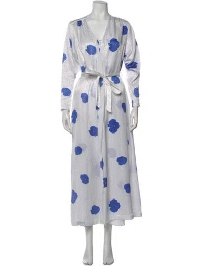 Pre-owned Givenchy Floral Print Long Dress In Multi