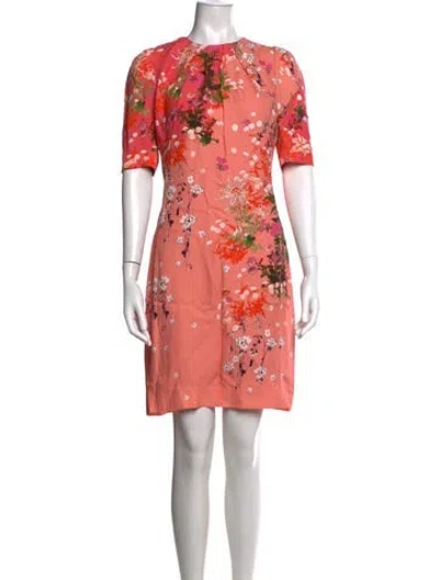 Pre-owned Givenchy Floral Print Mini Dress In Pink