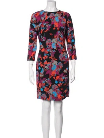 Pre-owned Givenchy Floral Print Mini Dress W/ Tags In Black