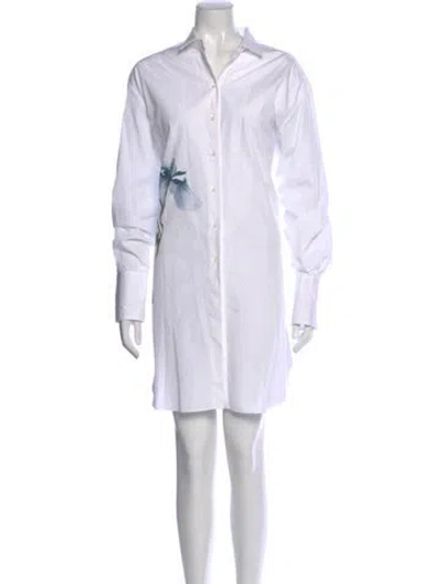Pre-owned Givenchy Floral Print Mini Dress W/ Tags In White