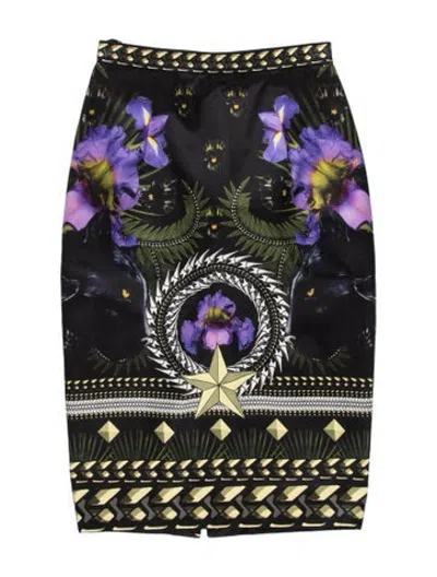 Pre-owned Givenchy Floral Print Mini Skirt W/ Tags In Multicolor