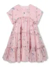 Givenchy Floral-print Ruffle-detail Dress In Pink