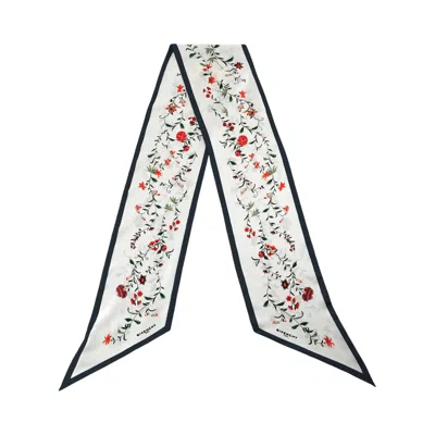 Pre-owned Givenchy Floral Print Silk Scarf 'black' | Women's Size Onesize