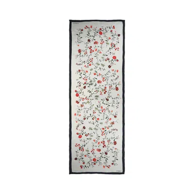 Pre-owned Givenchy Floral Print Silk Scarf 'black' | Women's Size Onesize