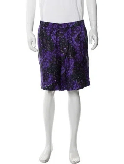 Pre-owned Givenchy Floral Print Swim Trunks In Purple