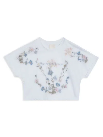 Givenchy Kids' Floral-print T-shirt In White