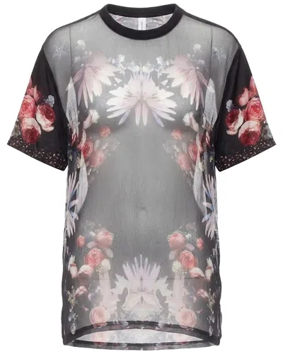 Pre-owned Givenchy Floral Sheer Goth T-shirt