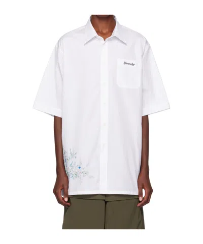Givenchy Floral Short-sleeved Shirt In White