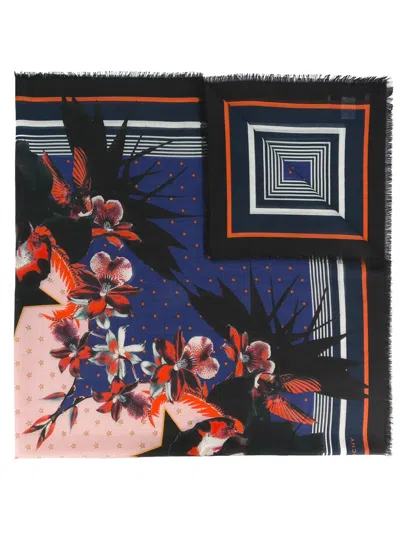 Givenchy Floral Star Print Scarf In Multi