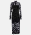 GIVENCHY FLORAL TULLE MIDI DRESS