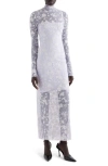 GIVENCHY FLORAL TULLE OVERLAY LONG SLEEVE DRESS