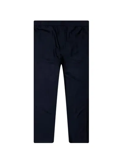 Givenchy Floral-jacquard Silk Trousers In Blue