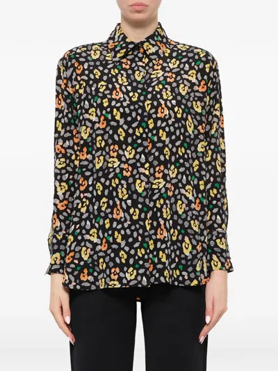Givenchy Floral-print Long-sleeve Shirt In Multi