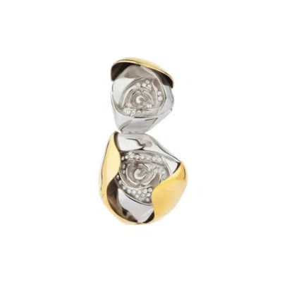 Givenchy Flower Double Golden Silvery Earring_golden/silvery In ["grey"]