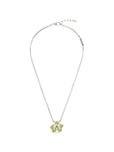 Givenchy Flower Orchid Necklace In Multi
