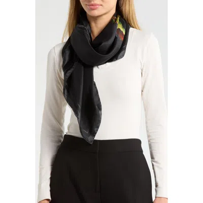 Givenchy Flowers Silk Scarf In Black