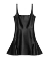 Givenchy Mini Robe À Bretelles En Cuir In Black