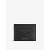 Givenchy 001-black Foiled-branding Leather Card Holder In 001-black