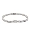 Givenchy Foldover Crystal Cubic Zirconia Flex Bracelet In Metallic