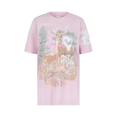 Pre-owned Givenchy Forest Graphic Print T-shirt 'light Pink' | Women's Size S